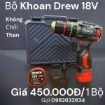 Bộ Khoan Pin 18V Tặng 5 Mũi Khoan và bộ vít